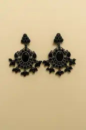 Mystique Bloom Chandbalis (Black)