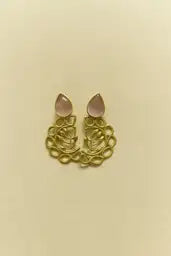 Wildleaf Charm Earrings (Pink)